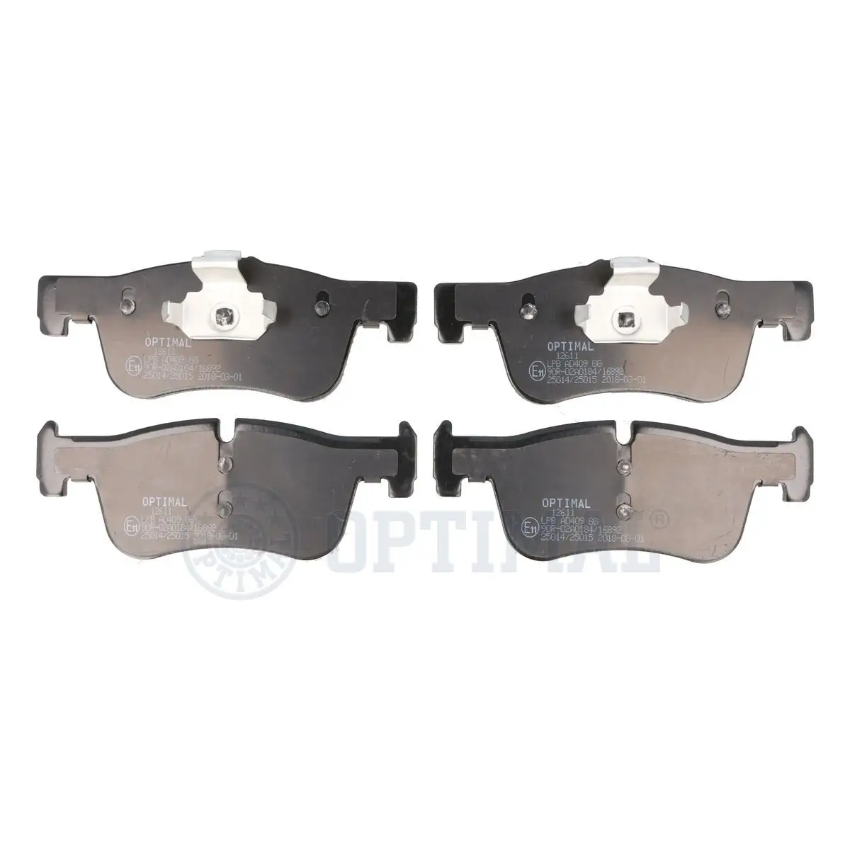 Bremsbelagsatz, Scheibenbremse Vorderachse OPTIMAL BP-12611