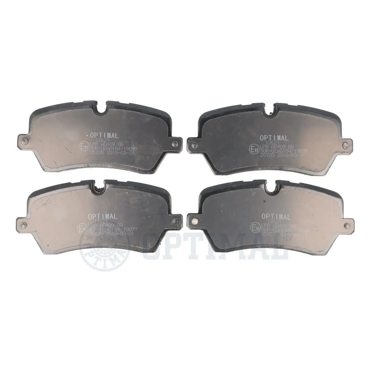 Bremsbelagsatz, Scheibenbremse Hinterachse OPTIMAL BP-12621