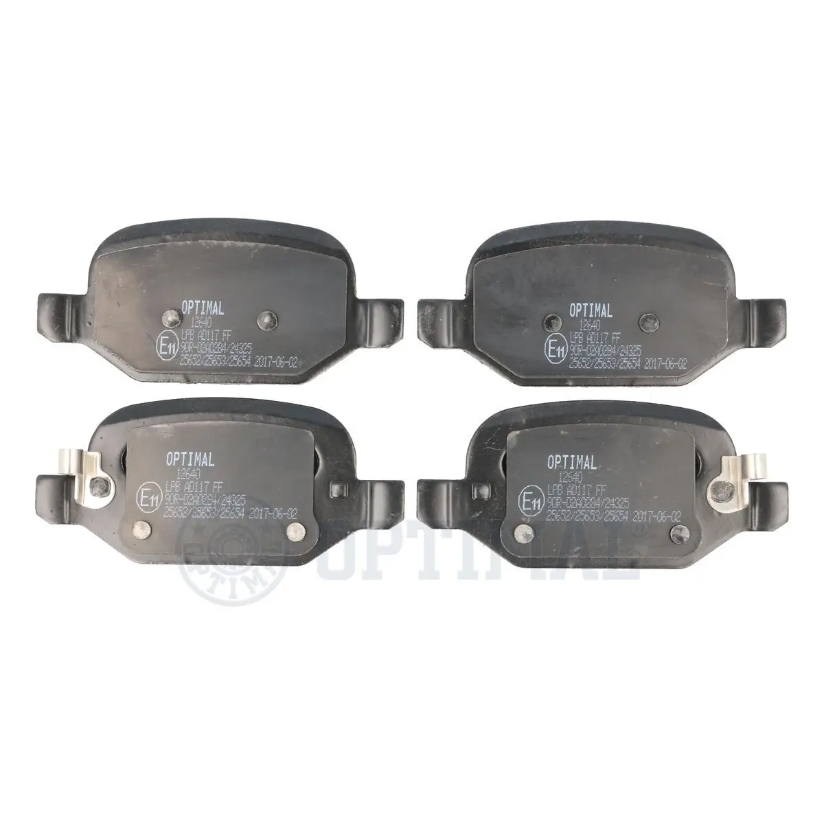 Bremsbelagsatz, Scheibenbremse Hinterachse OPTIMAL BP-12640