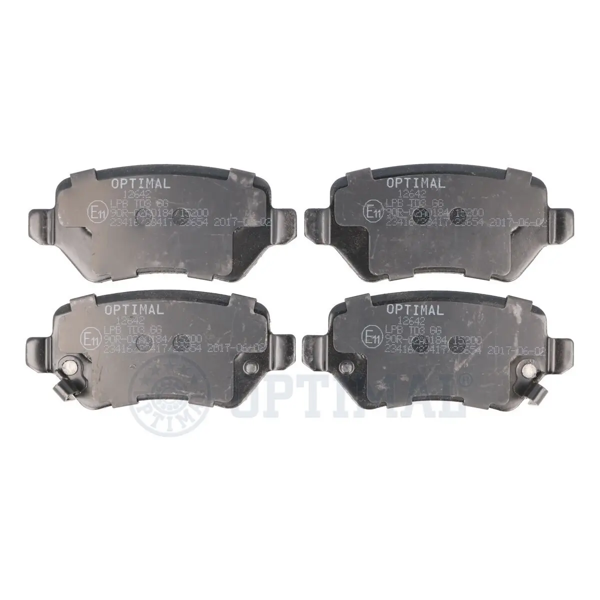 Bremsbelagsatz, Scheibenbremse Hinterachse OPTIMAL BP-12642