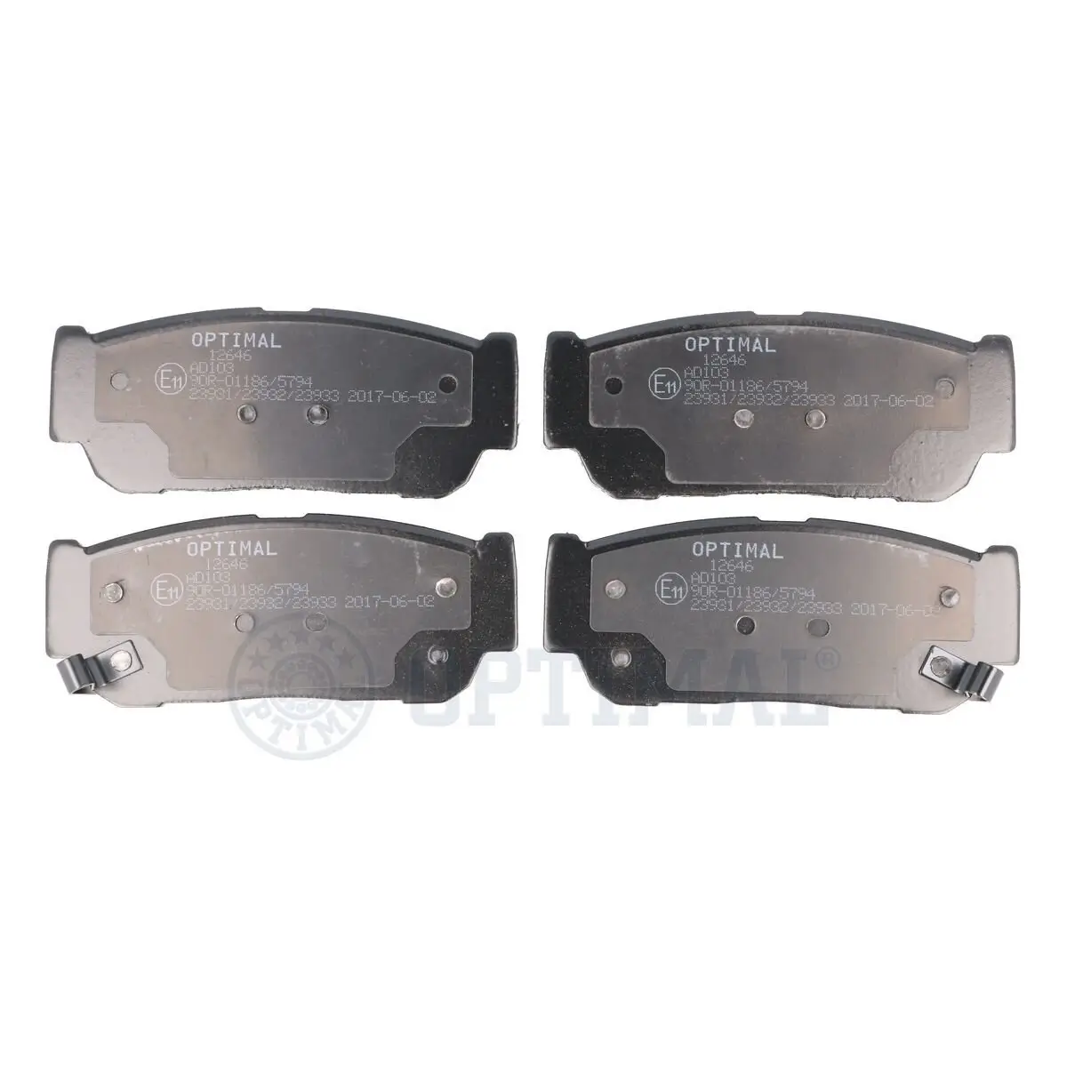 Bremsbelagsatz, Scheibenbremse Hinterachse OPTIMAL BP-12646