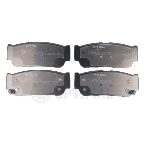Bremsbelagsatz, Scheibenbremse Hinterachse OPTIMAL BP-12646 Bild Bremsbelagsatz, Scheibenbremse Hinterachse OPTIMAL BP-12646