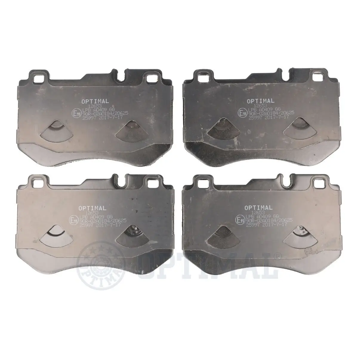 Bremsbelagsatz, Scheibenbremse Vorderachse OPTIMAL BP-12653