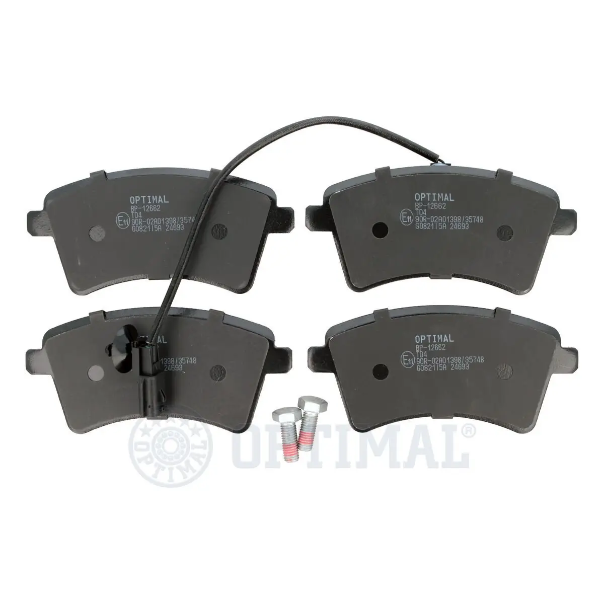 Bremsbelagsatz, Scheibenbremse Vorderachse OPTIMAL BP-12662