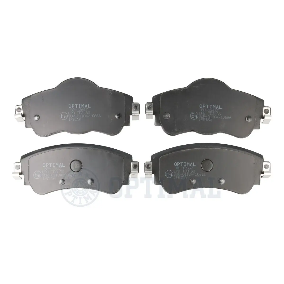 Bremsbelagsatz, Scheibenbremse Vorderachse OPTIMAL BP-12667