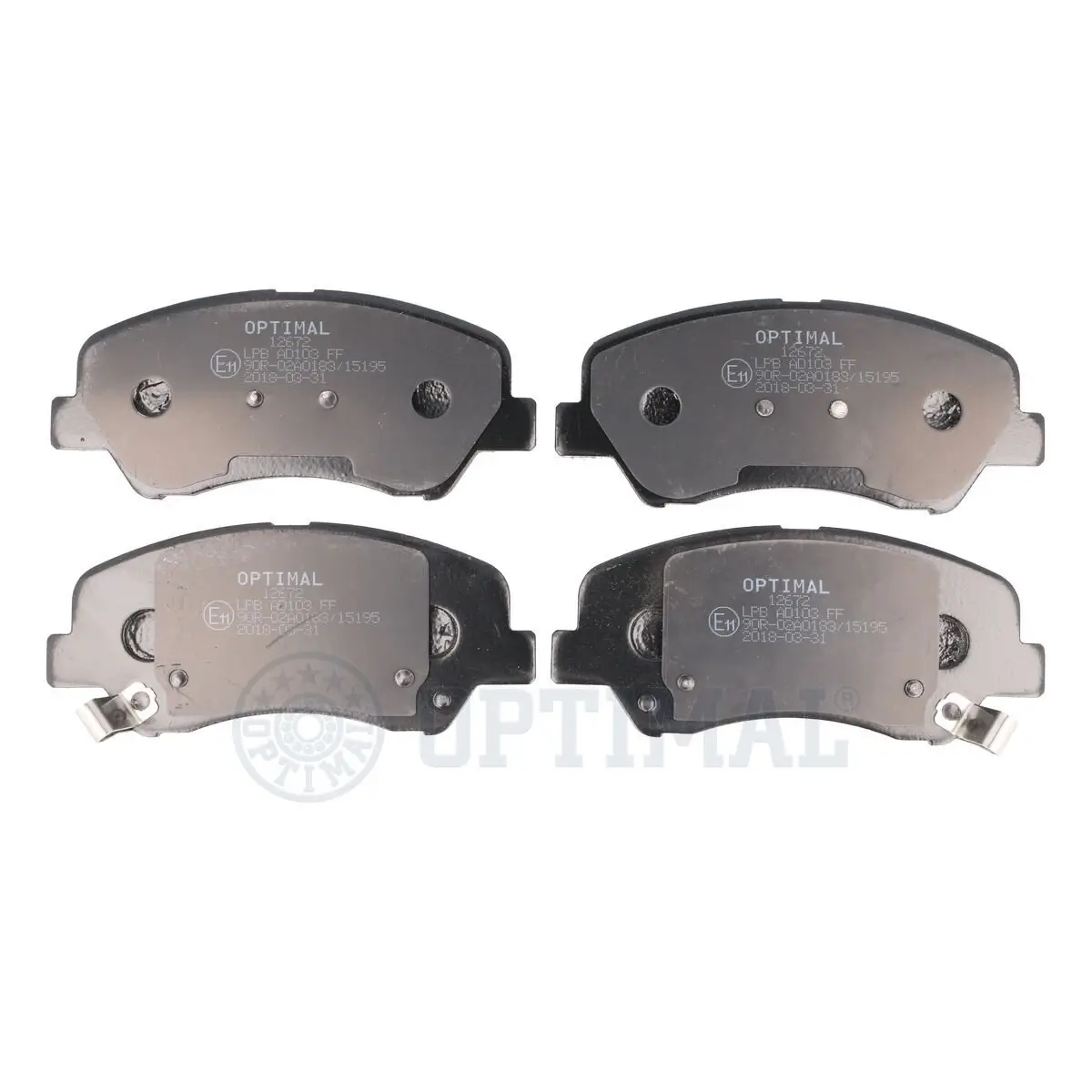 Bremsbelagsatz, Scheibenbremse Vorderachse OPTIMAL BP-12672