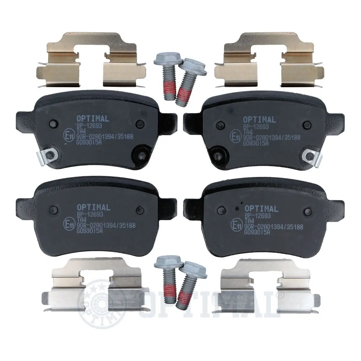 Bremsbelagsatz, Scheibenbremse Hinterachse OPTIMAL BP-12693