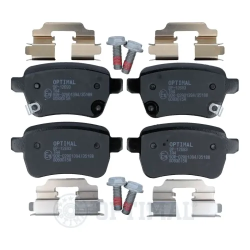 Bremsbelagsatz, Scheibenbremse Hinterachse OPTIMAL BP-12693 Bild Bremsbelagsatz, Scheibenbremse Hinterachse OPTIMAL BP-12693