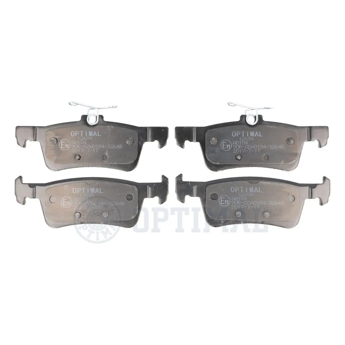 Bremsbelagsatz, Scheibenbremse Hinterachse OPTIMAL BP-12694