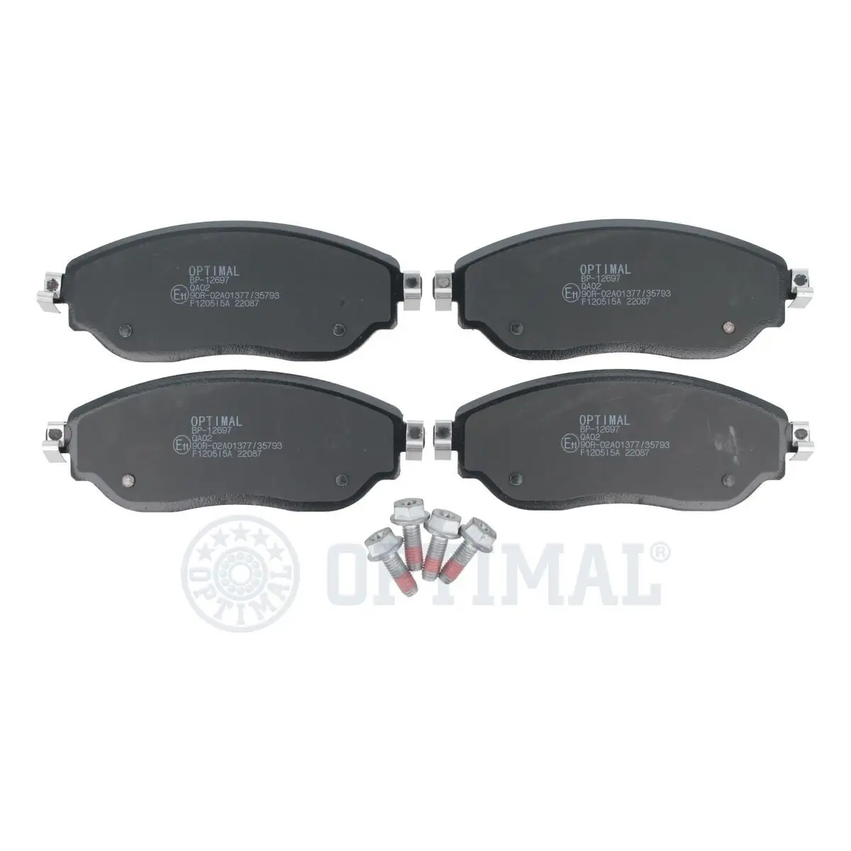 Bremsbelagsatz, Scheibenbremse Vorderachse OPTIMAL BP-12697