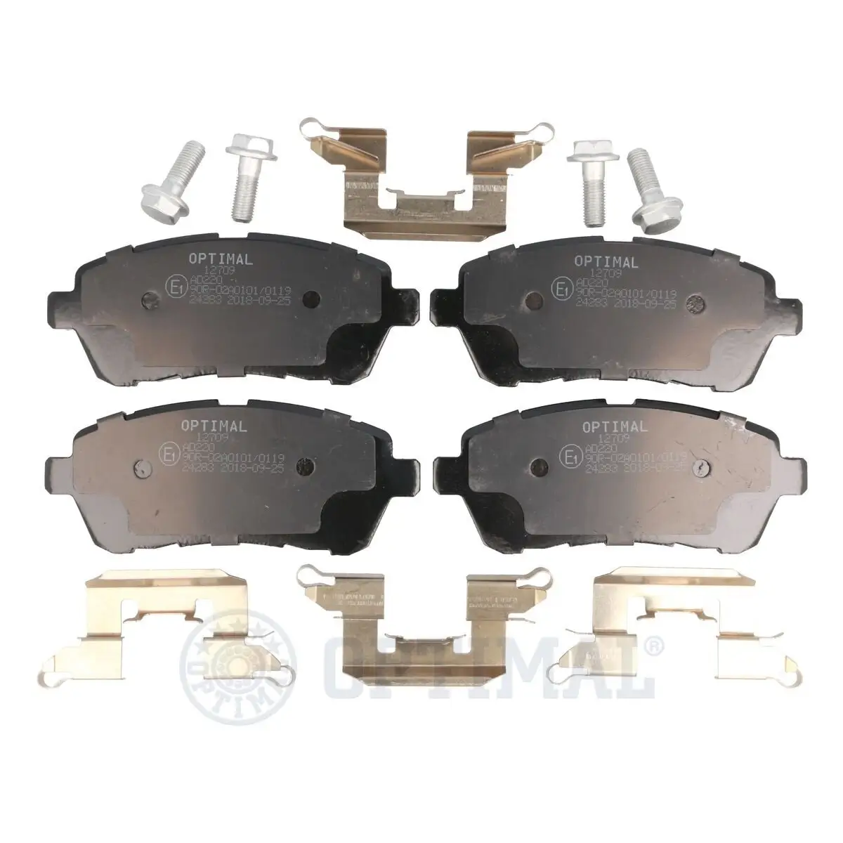 Bremsbelagsatz, Scheibenbremse Vorderachse OPTIMAL BP-12709