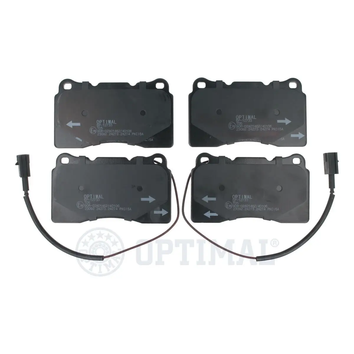 Bremsbelagsatz, Scheibenbremse Vorderachse OPTIMAL BP-12733
