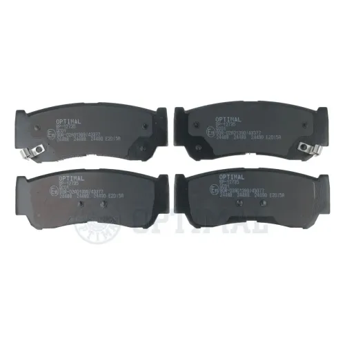 Bremsbelagsatz, Scheibenbremse Hinterachse OPTIMAL BP-12735 Bild Bremsbelagsatz, Scheibenbremse Hinterachse OPTIMAL BP-12735
