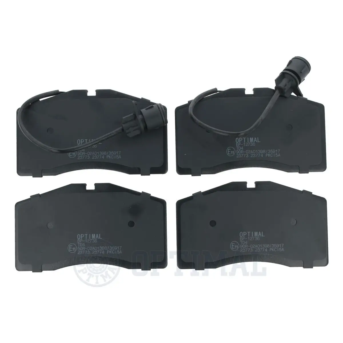 Bremsbelagsatz, Scheibenbremse Vorderachse OPTIMAL BP-12736
