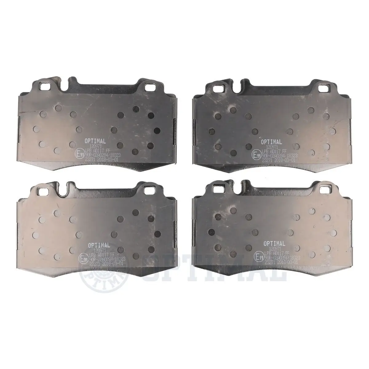 Bremsbelagsatz, Scheibenbremse Vorderachse OPTIMAL BP-12743