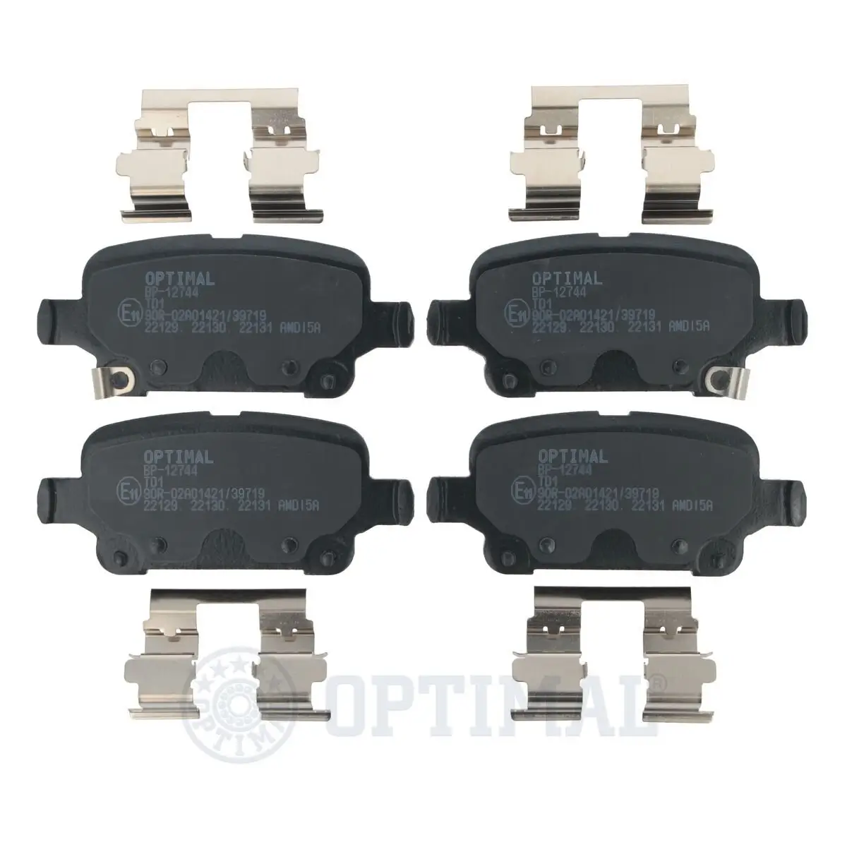 Bremsbelagsatz, Scheibenbremse Hinterachse OPTIMAL BP-12744