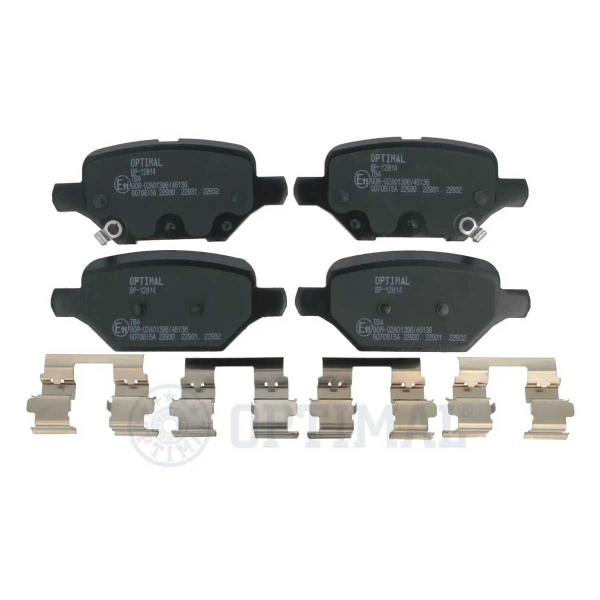 Bremsbelagsatz, Scheibenbremse Hinterachse OPTIMAL BP-12814