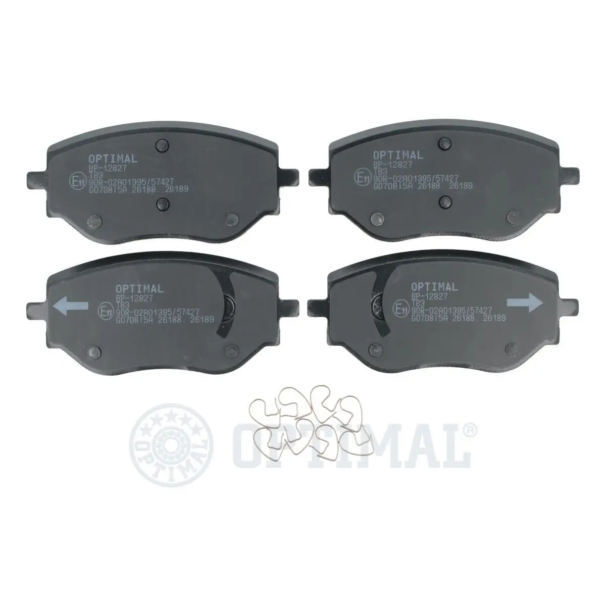 Bremsbelagsatz, Scheibenbremse Vorderachse OPTIMAL BP-12827