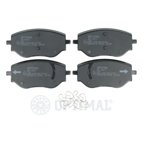 Bremsbelagsatz, Scheibenbremse Vorderachse OPTIMAL BP-12827 Bild Bremsbelagsatz, Scheibenbremse Vorderachse OPTIMAL BP-12827