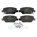 Bremsbelagsatz, Scheibenbremse Hinterachse OPTIMAL BP-12844