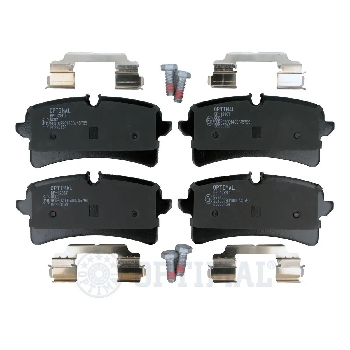 Bremsbelagsatz, Scheibenbremse Hinterachse OPTIMAL BP-12867