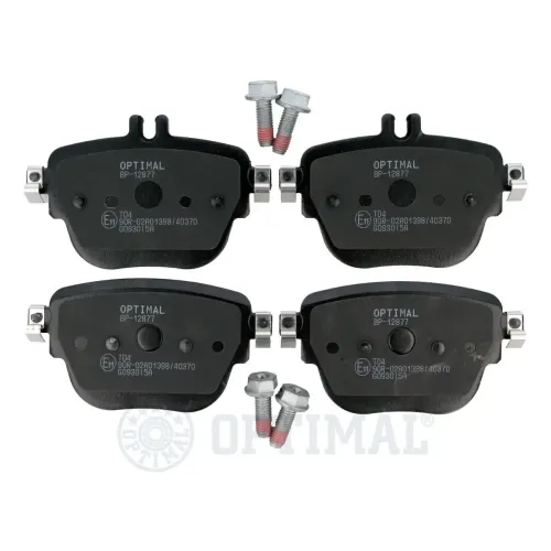 Bremsbelagsatz, Scheibenbremse Hinterachse OPTIMAL BP-12877 Bild Bremsbelagsatz, Scheibenbremse Hinterachse OPTIMAL BP-12877