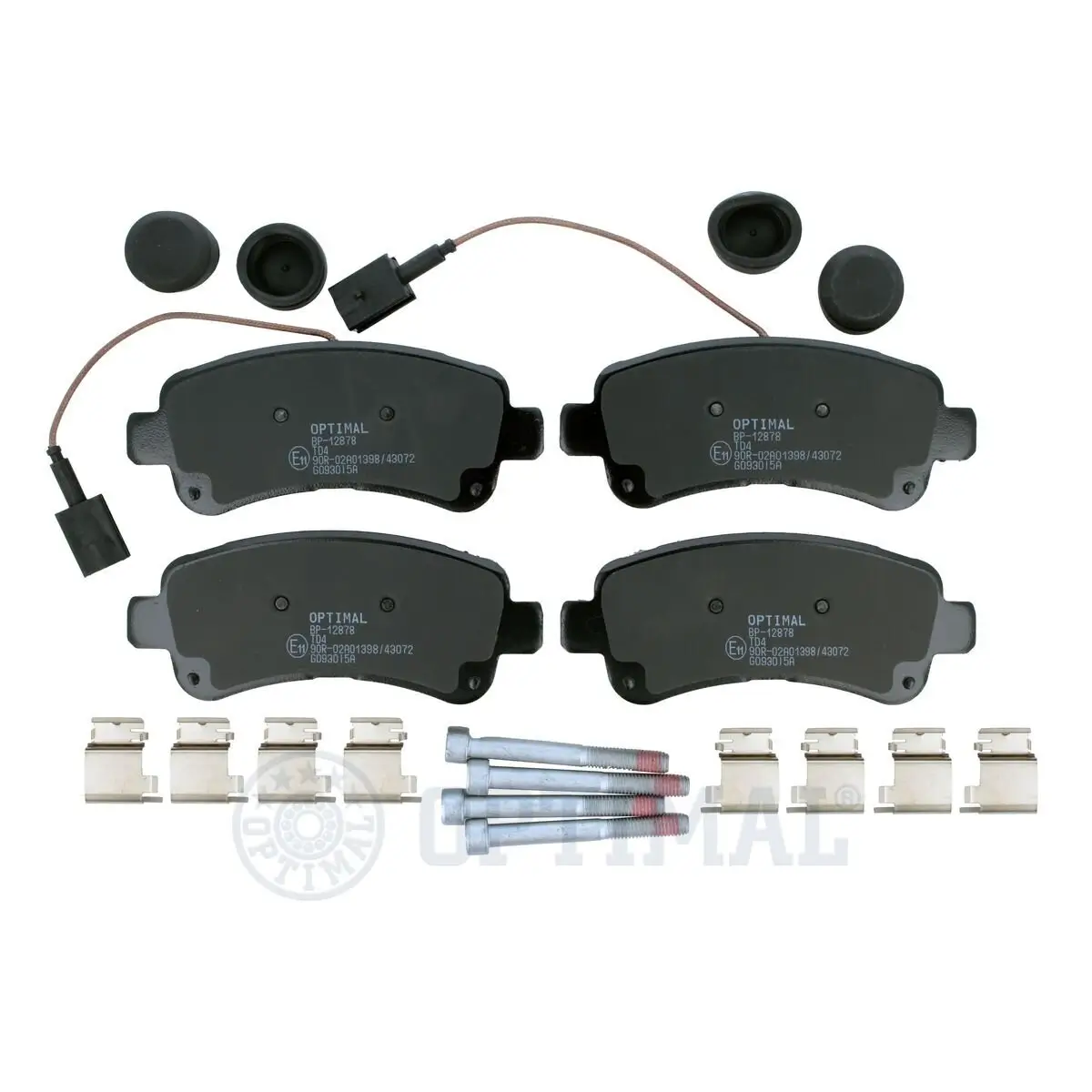 Bremsbelagsatz, Scheibenbremse Hinterachse OPTIMAL BP-12878