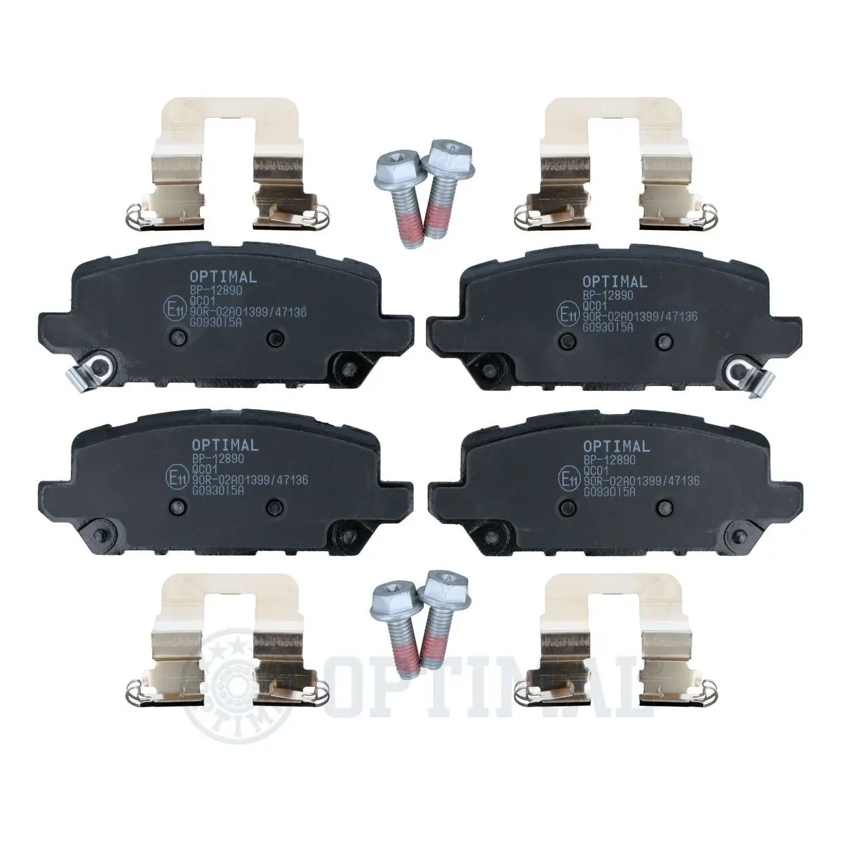 Bremsbelagsatz, Scheibenbremse Hinterachse OPTIMAL BP-12890