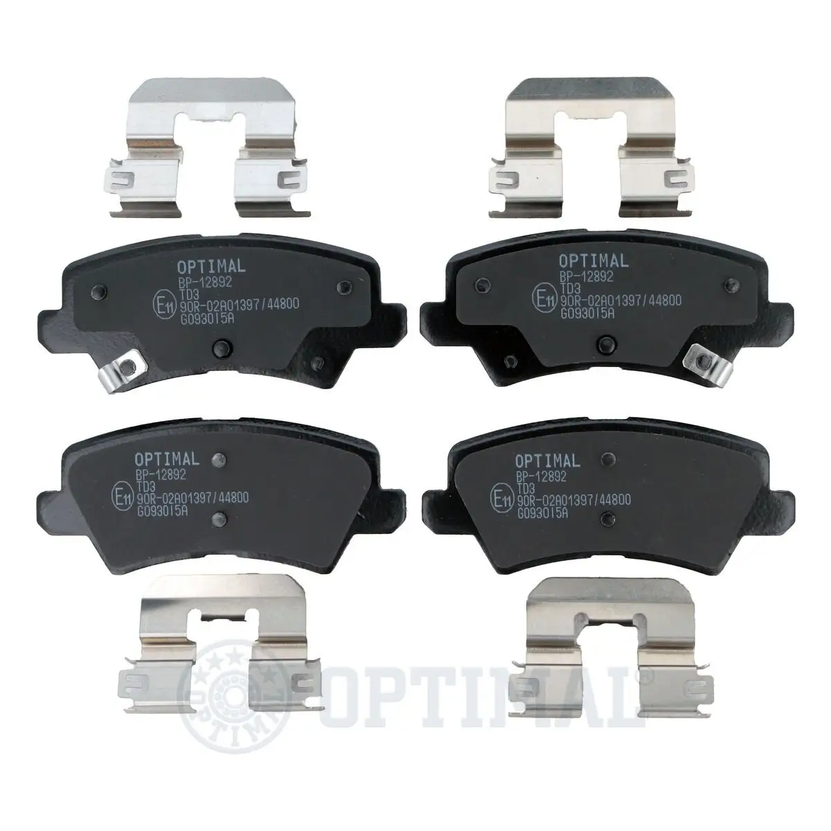 Bremsbelagsatz, Scheibenbremse Hinterachse OPTIMAL BP-12892