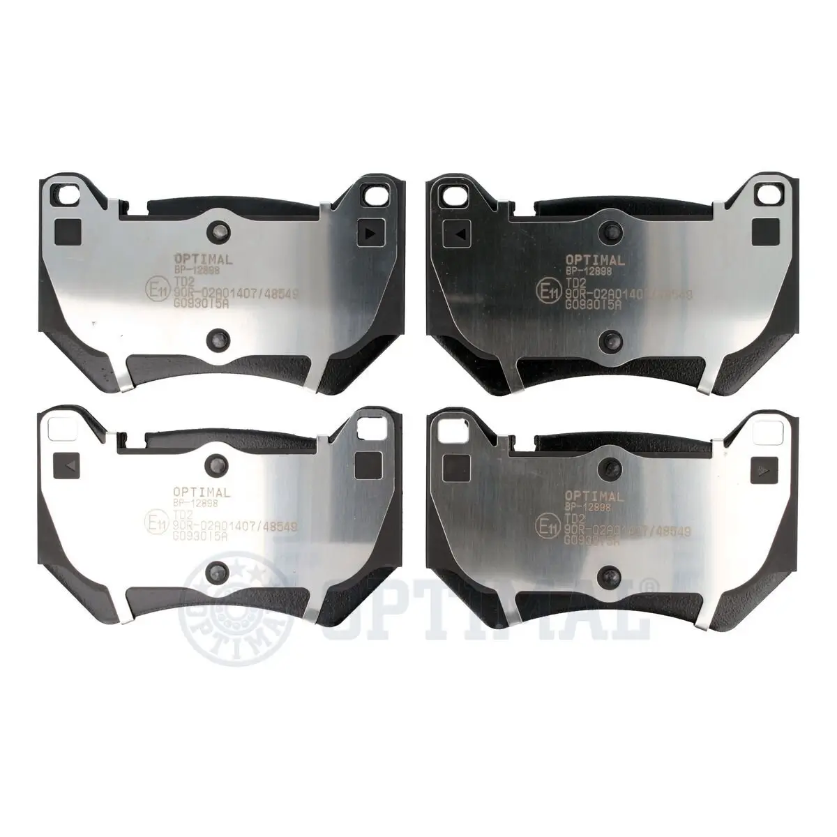 Bremsbelagsatz, Scheibenbremse Vorderachse OPTIMAL BP-12898