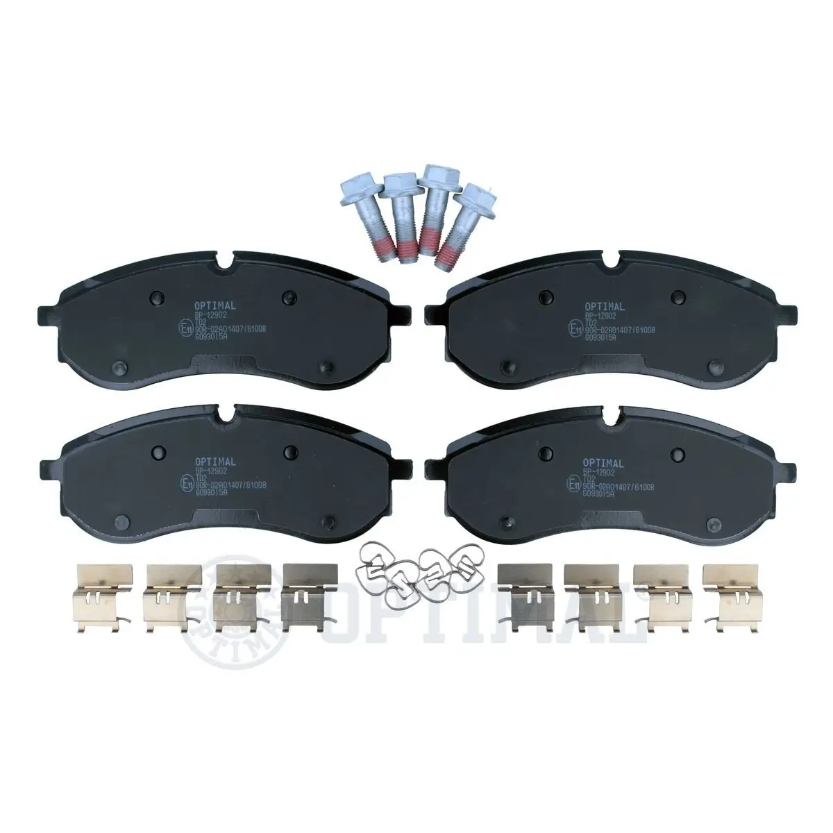 Bremsbelagsatz, Scheibenbremse Hinterachse OPTIMAL BP-12902