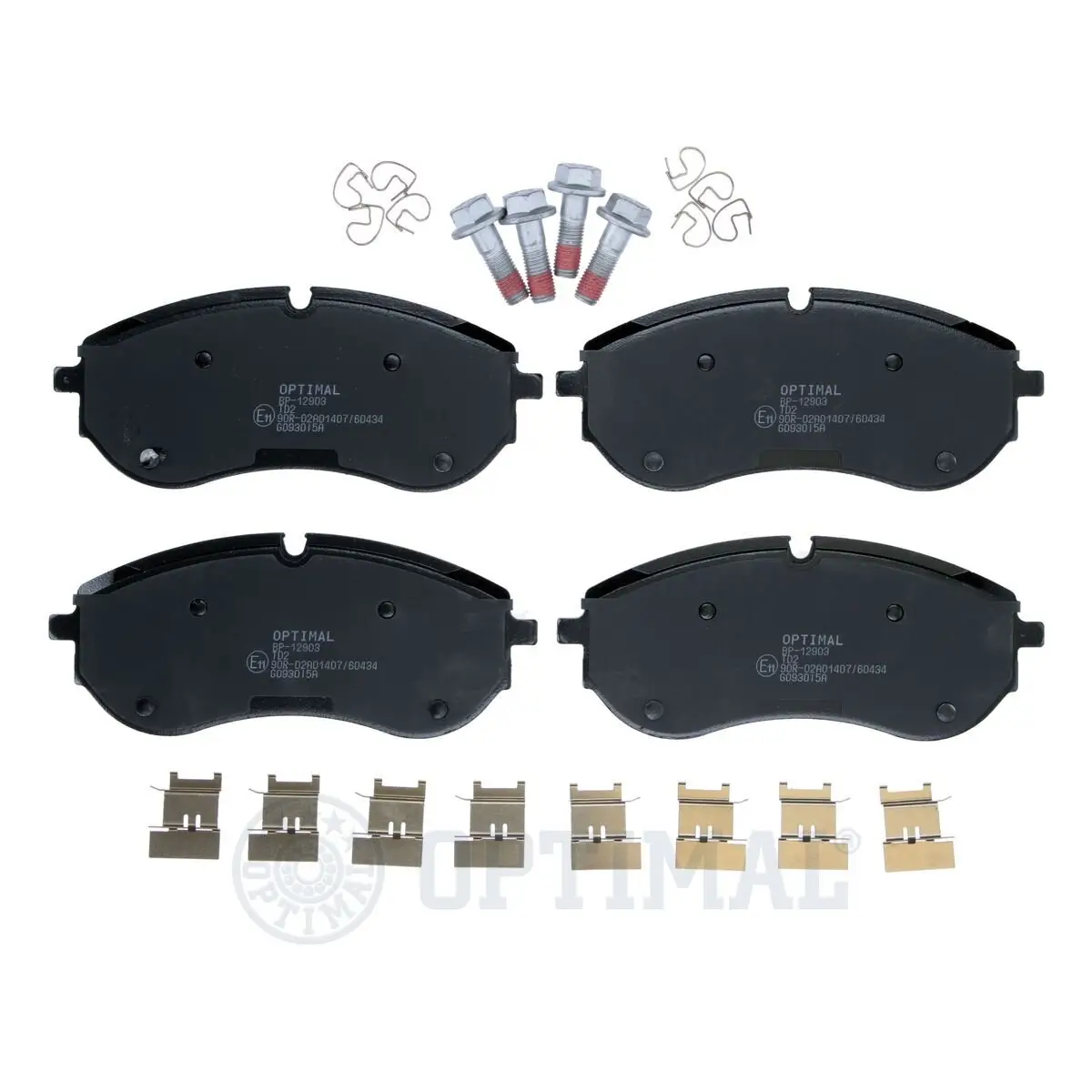 Bremsbelagsatz, Scheibenbremse Vorderachse OPTIMAL BP-12903