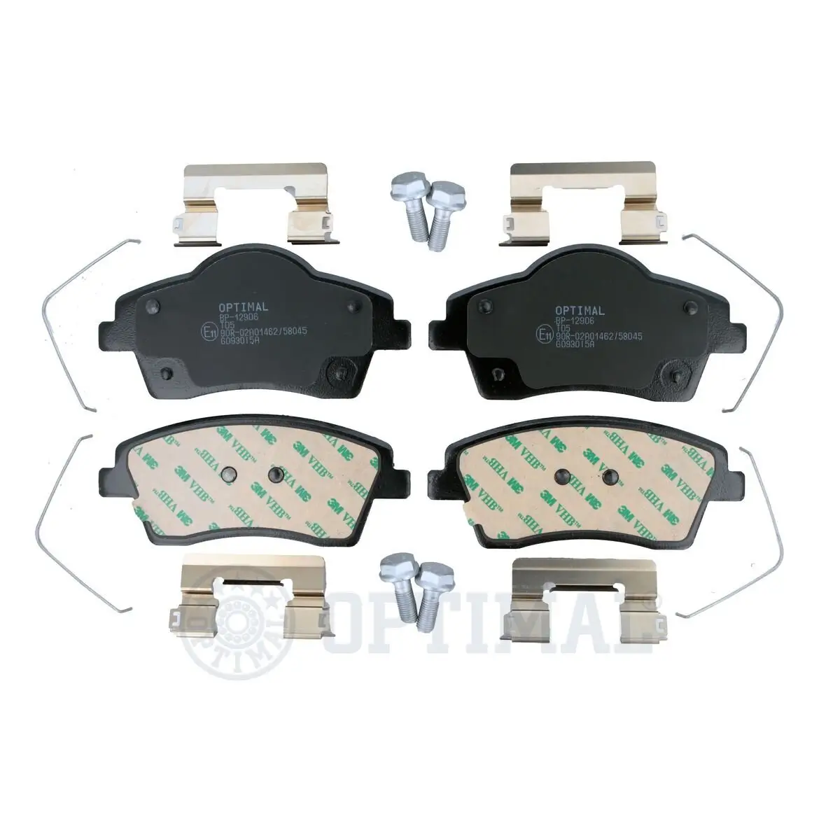 Bremsbelagsatz, Scheibenbremse Vorderachse OPTIMAL BP-12906