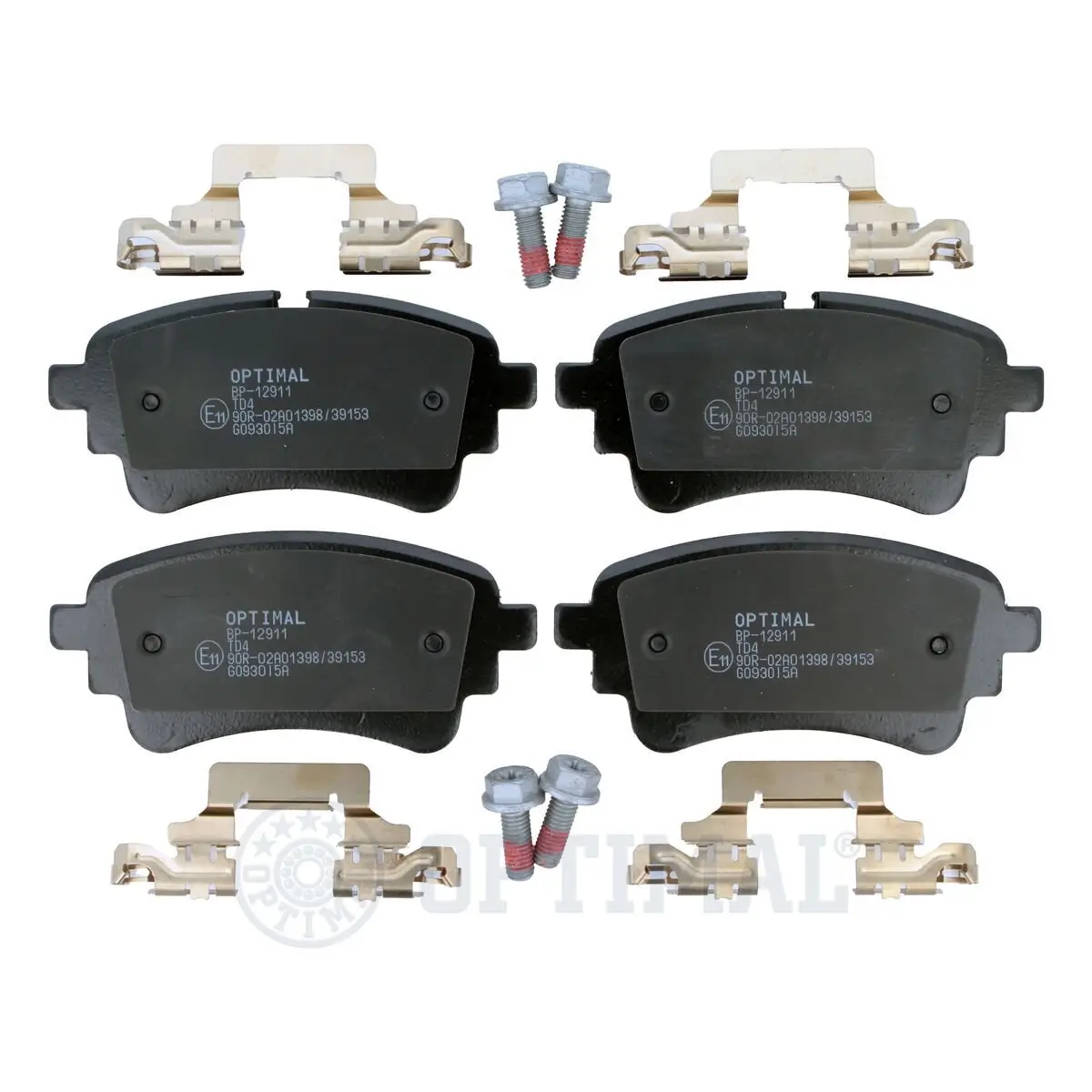 Bremsbelagsatz, Scheibenbremse Hinterachse OPTIMAL BP-12911