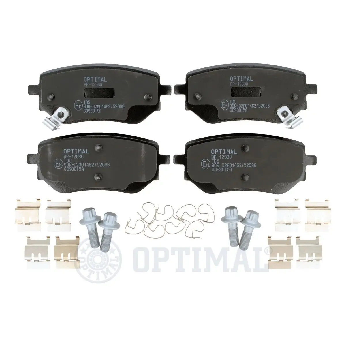 Bremsbelagsatz, Scheibenbremse Hinterachse OPTIMAL BP-12930