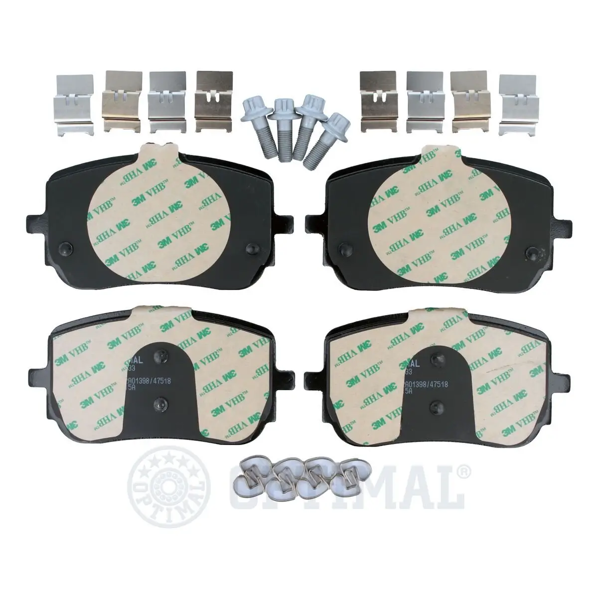 Bremsbelagsatz, Scheibenbremse Vorderachse OPTIMAL BP-12933