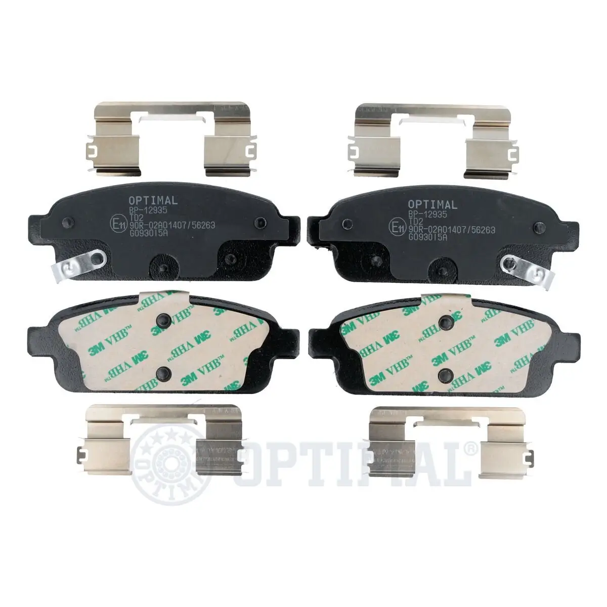 Bremsbelagsatz, Scheibenbremse Hinterachse OPTIMAL BP-12935