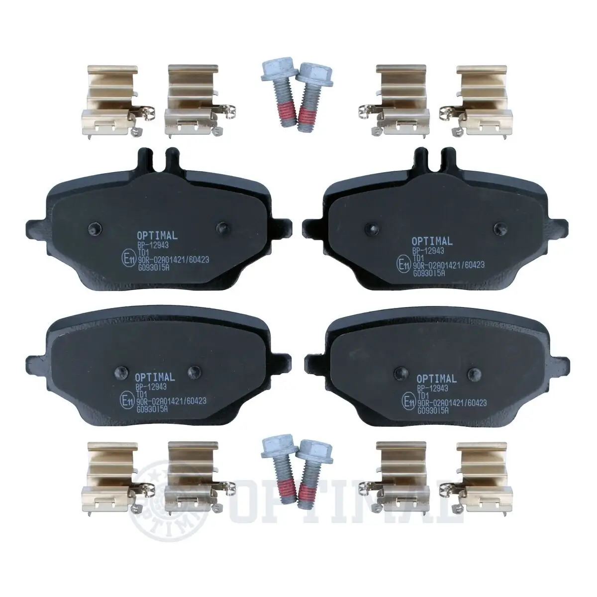 Bremsbelagsatz, Scheibenbremse Hinterachse OPTIMAL BP-12943