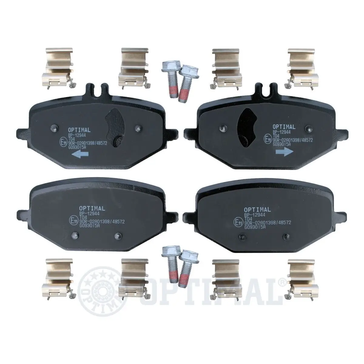Bremsbelagsatz, Scheibenbremse Hinterachse OPTIMAL BP-12944