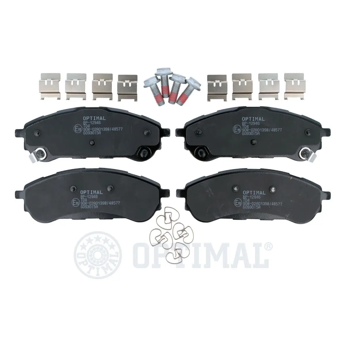 Bremsbelagsatz, Scheibenbremse Hinterachse OPTIMAL BP-12946