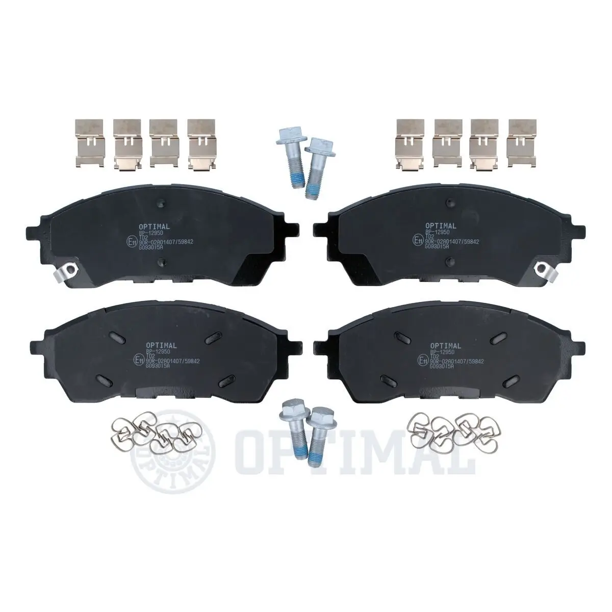Bremsbelagsatz, Scheibenbremse Vorderachse OPTIMAL BP-12950