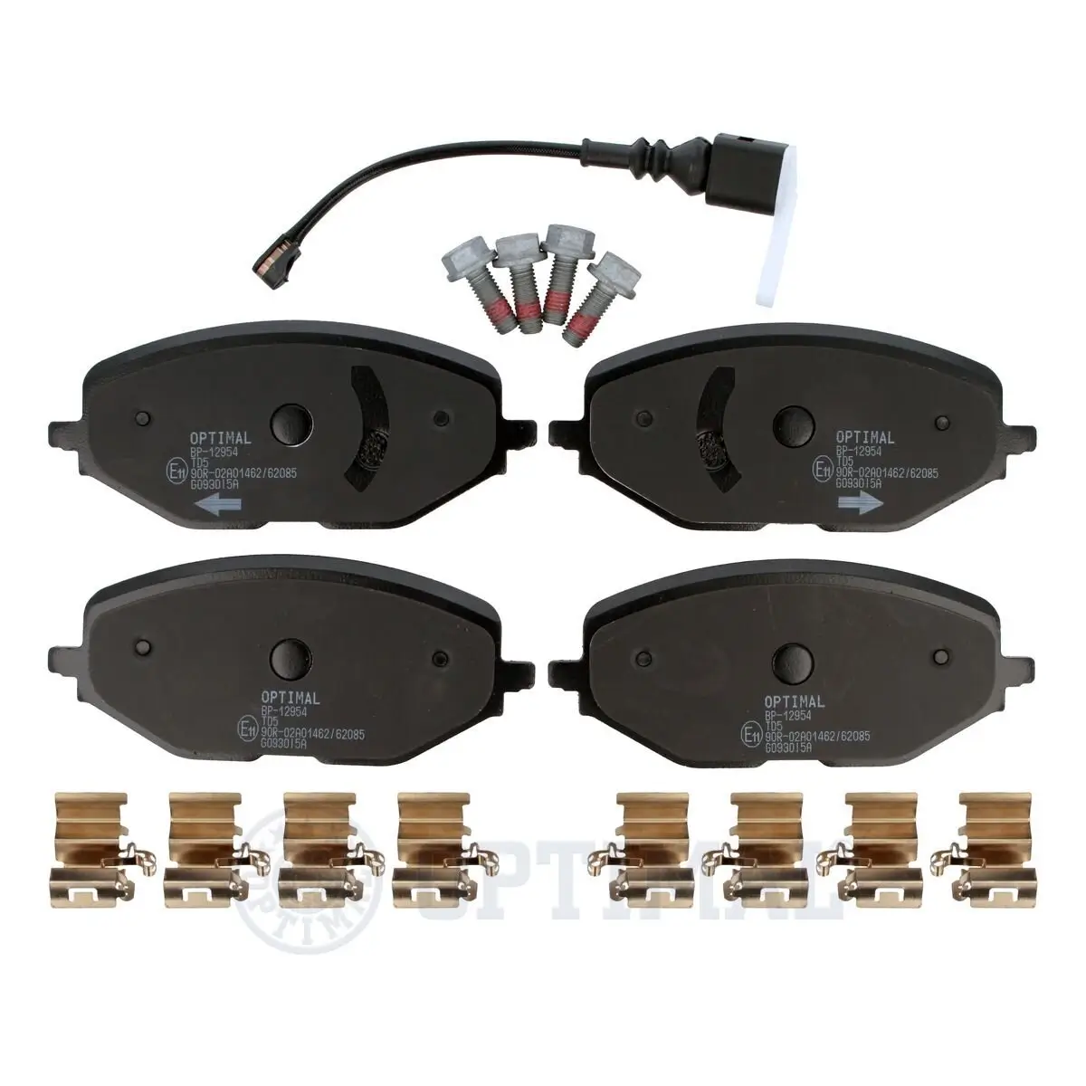 Bremsbelagsatz, Scheibenbremse Vorderachse OPTIMAL BP-12954
