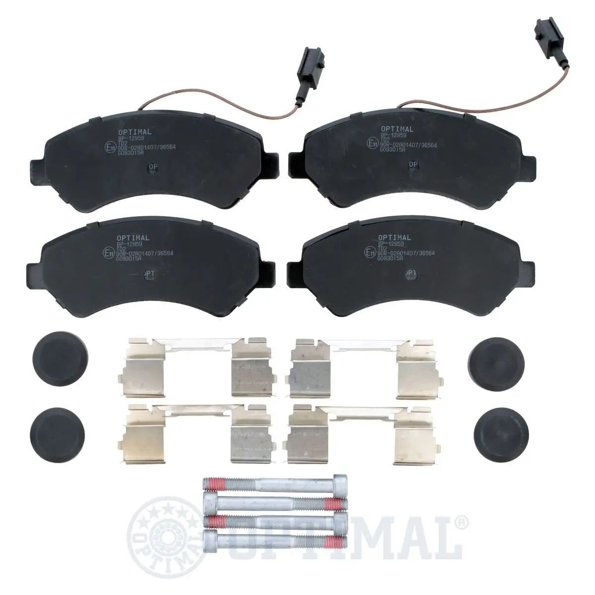 Bremsbelagsatz, Scheibenbremse Vorderachse OPTIMAL BP-12959
