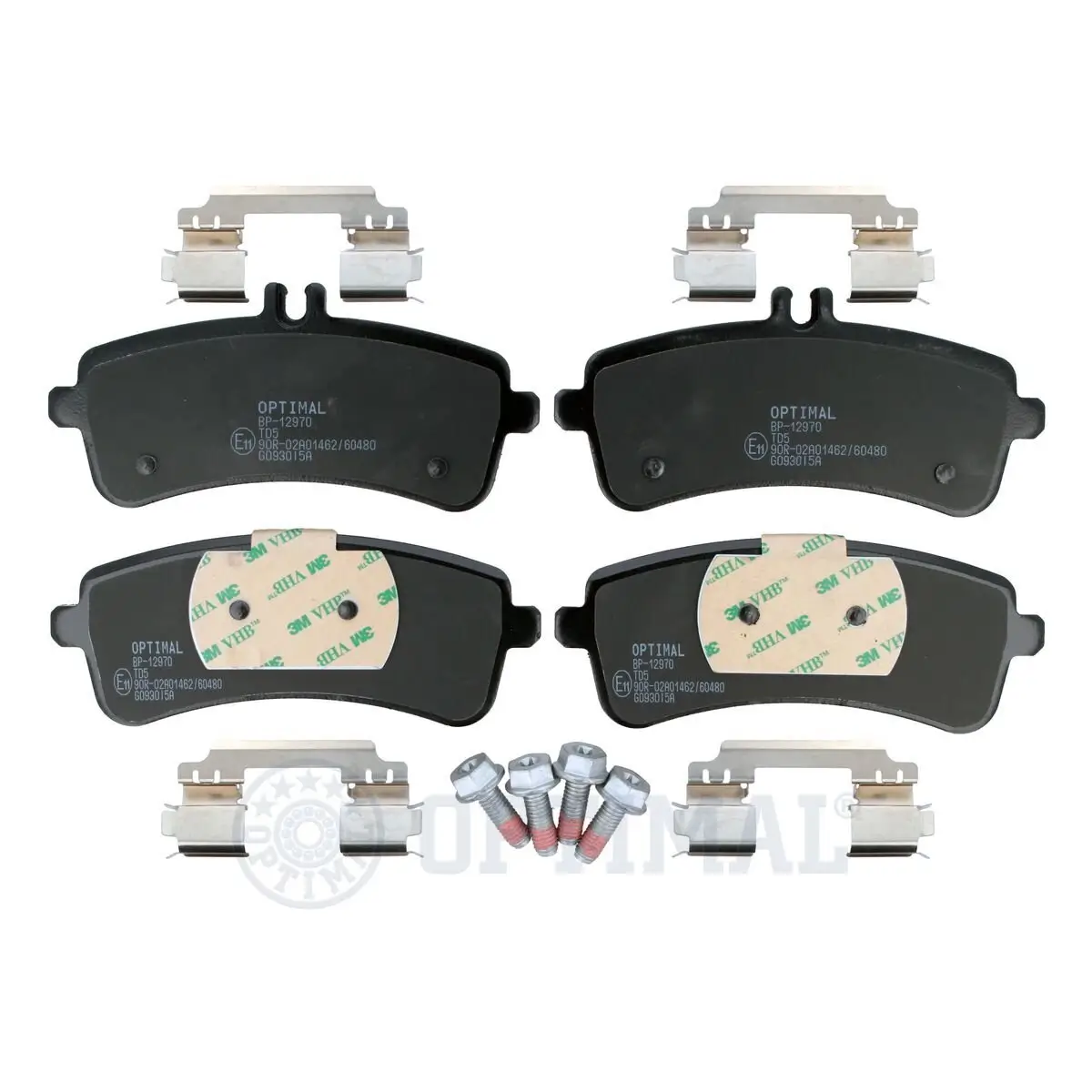 Bremsbelagsatz, Scheibenbremse Hinterachse OPTIMAL BP-12970