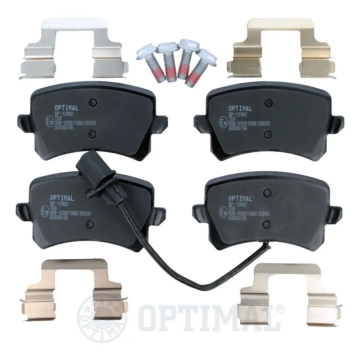 Bremsbelagsatz, Scheibenbremse Hinterachse OPTIMAL BP-12982