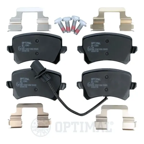 Bremsbelagsatz, Scheibenbremse Hinterachse OPTIMAL BP-12982 Bild Bremsbelagsatz, Scheibenbremse Hinterachse OPTIMAL BP-12982