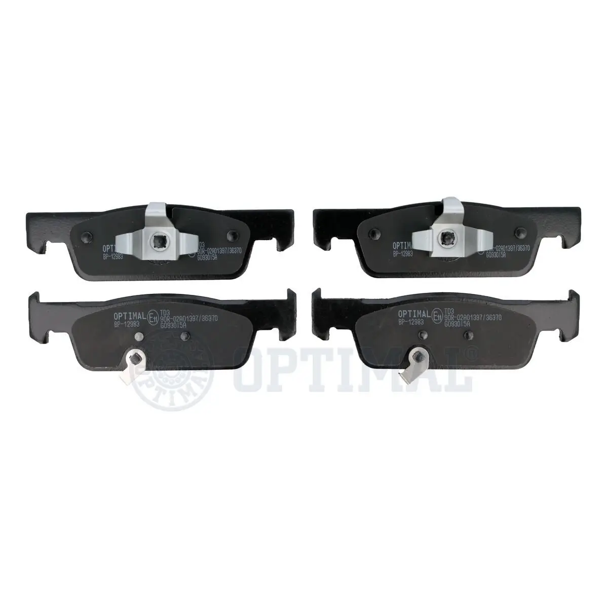 Bremsbelagsatz, Scheibenbremse Vorderachse OPTIMAL BP-12983