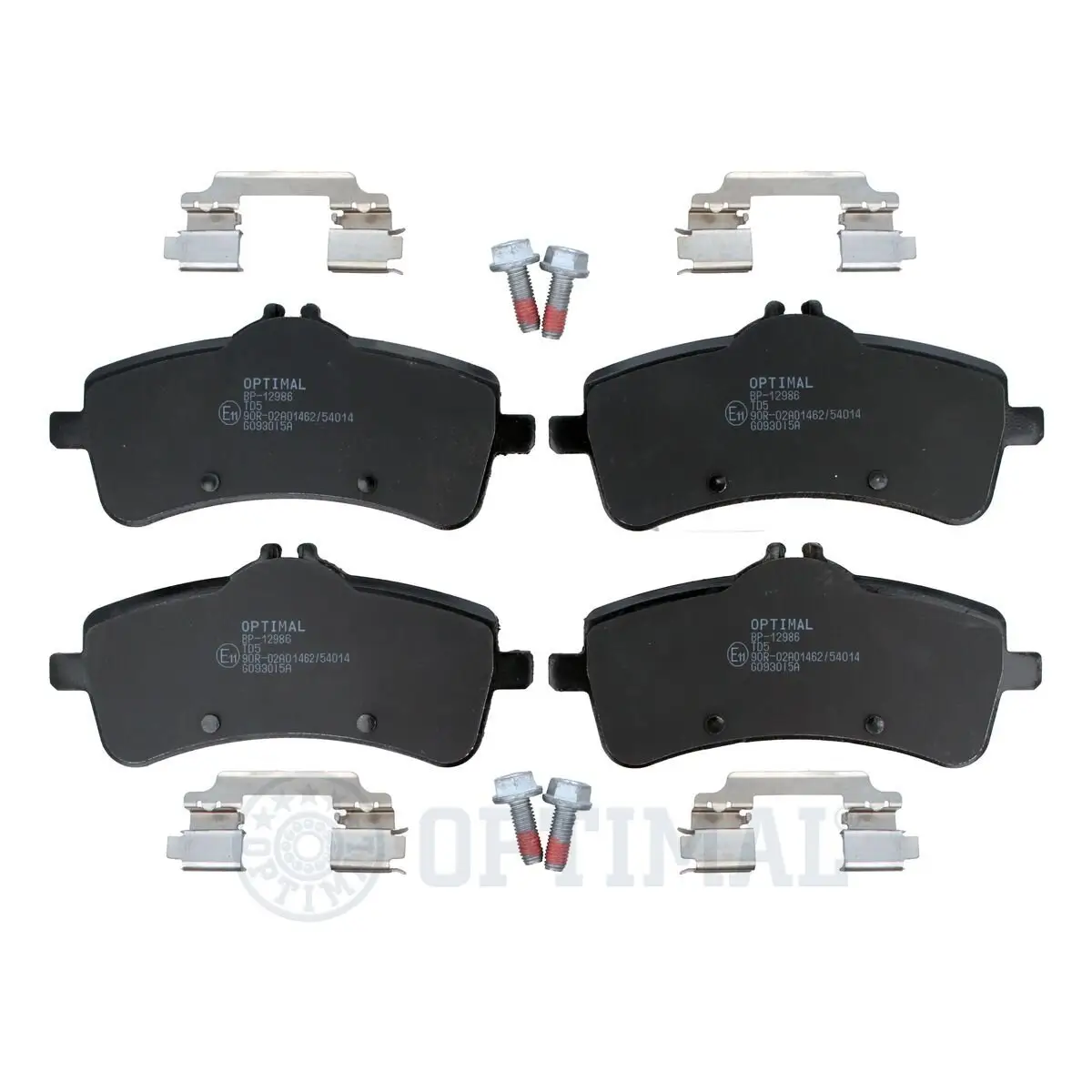 Bremsbelagsatz, Scheibenbremse Hinterachse OPTIMAL BP-12986