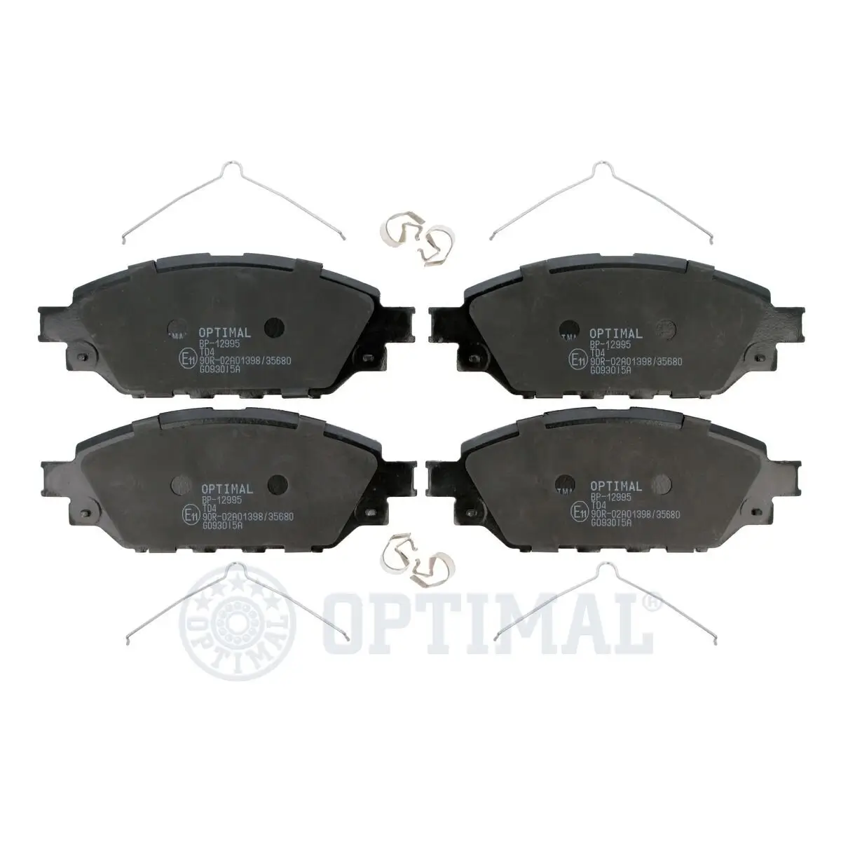 Bremsbelagsatz, Scheibenbremse Vorderachse OPTIMAL BP-12995