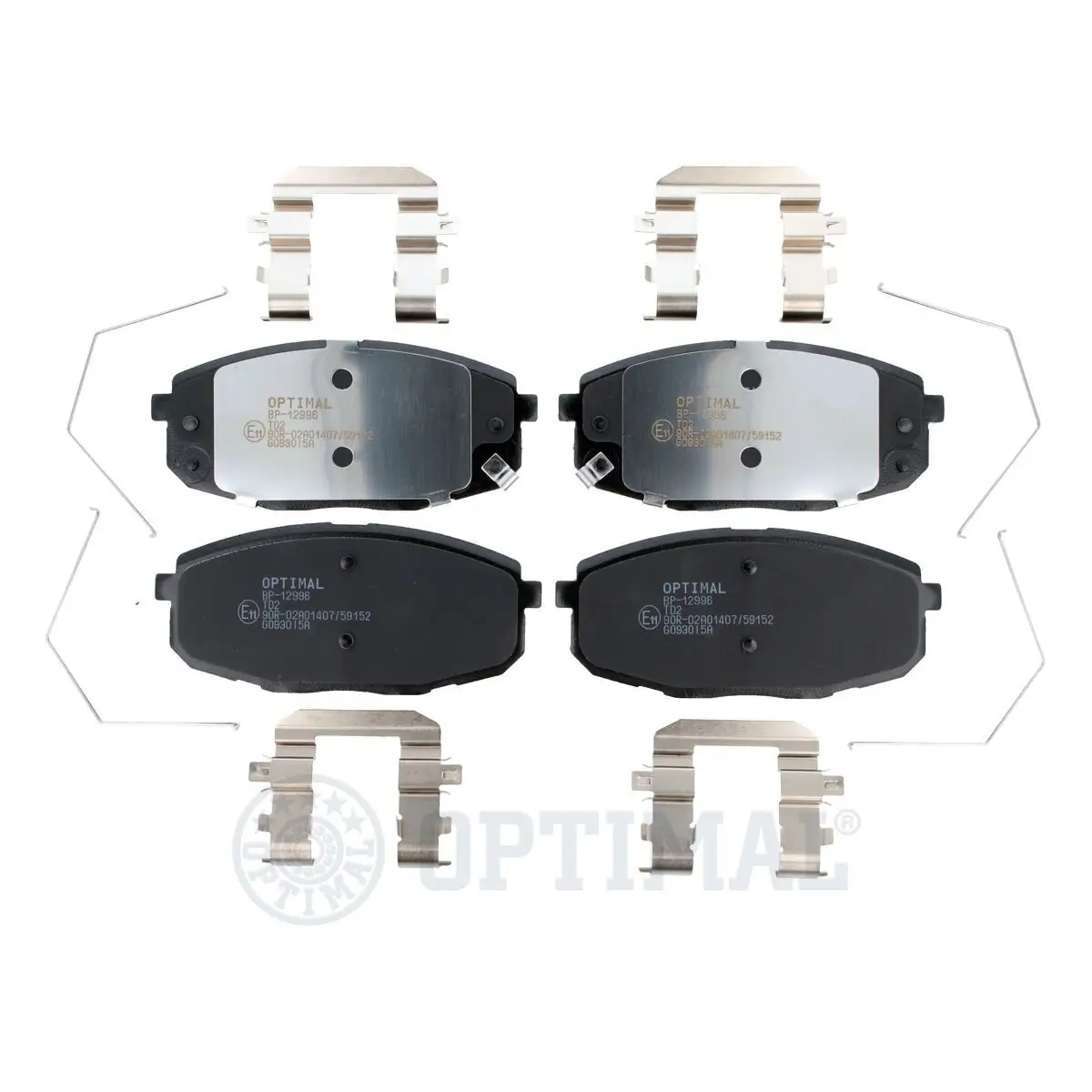 Bremsbelagsatz, Scheibenbremse Vorderachse OPTIMAL BP-12996